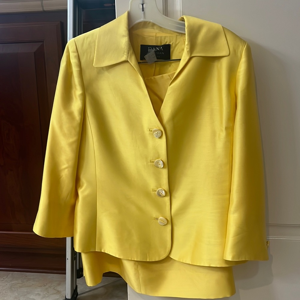 Women’s Yellow Two Piece Suit- Blazer and Skirt
